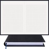 Bi Defter Kareli Defter – Gerçek Cilt Bezi, %100 El Yapımı, El Dikişi, (Iplik Dikiş) “benzersiz Ürün” A/5 - Siyah