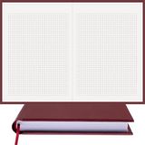 Bi Defter Kareli Defter – Termo Deri Ciltli, %100 El Yapımı, El Dikişi, (Iplik Dikiş) “benzersiz Ürün” A/5 - Bordo