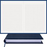 Bi Defter Kareli Defter – Termo Deri Ciltli, %100 El Yapımı, El Dikişi, (Iplik Dikiş) “benzersiz Ürün” A/5 - Lacivert