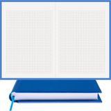 Bi Defter Kareli Defter – Termo Deri Ciltli, %100 El Yapımı, El Dikişi, (Iplik Dikiş) “benzersiz Ürün” A/5 - Mavi