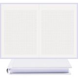 Bi Defter Kareli Defter – Viskon Kumaş Ciltli, %100 El Yapımı, El Dikişi, (Iplik Dikiş) “benzersiz Ürün” A/5 - Beyaz
