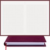 Bi Defter Kareli Defter – Viskon Kumaş Ciltli, %100 El Yapımı, El Dikişi, (Iplik Dikiş) “benzersiz Ürün” A/5 - Bordo