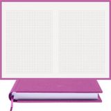 Bi Defter Kareli Defter – Viskon Kumaş Ciltli, %100 El Yapımı, El Dikişi, (Iplik Dikiş) “benzersiz Ürün” A/5 - Lila