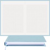Bi Defter Kareli Defter – Viskon Kumaş Ciltli, %100 El Yapımı, El Dikişi, (Iplik Dikiş) “benzersiz Ürün” A/5 - Turkuaz