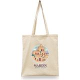 Bi' Dünya Haber Midyat Evleri - Mardin Türkiye Serisi Tote Bag Baskılı Bez Çanta - Çok Renkli-KR1