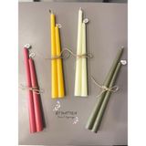 Bi Hatıra Elyapımı Şamdan Mum Renk Belirtiniz!!!(30 Cm-25 cm 1 Set Fiyatıdır) - Bej - 1 Adet