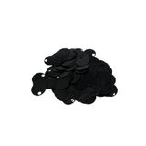 Bi hızlı 20 mm Süsleme Pulu, Elbise Pulu, Çanta Pulu, Payet Pul (110 Adet 20 Gram) Desenli Siyah