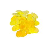 Bi hızlı 20 mm Süsleme Pulu, Elbise Pulu, Çanta Pulu, Payet Pul (110 Adet 20 Gram) Holografik Sarı