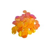 Bi hızlı 20 mm Süsleme Pulu, Elbise Pulu, Çanta Pulu, Payet Pul (110 Adet 20 Gram) Holografik Turuncu
