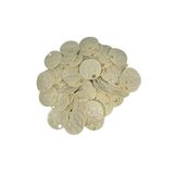 Bi hızlı 25 mm Mango Pul Süsleme Pulu, Elbise Pulu, Çanta Pulu, Payet Pul ( 20 Gram Yaklaşık 60 Adet ) Koyu Krem