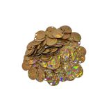 Bi hızlı 25 mm Mango Pul Süsleme Pulu, Elbise Pulu, Çanta Pulu, Payet Pul ( 20 Gram Yaklaşık 60 Adet ) Metalik Janjanlı Bronz