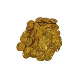Bi hızlı 25 mm Mango Pul Süsleme Pulu, Elbise Pulu, Çanta Pulu, Payet Pul ( 20 Gram Yaklaşık 60 Adet ) Simli Gold