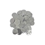 Bi hızlı 25 mm Mango Pul Süsleme Pulu, Elbise Pulu, Çanta Pulu, Payet Pul ( 20 Gram Yaklaşık 60 Adet ) Yarı Saydam Açık Gümüş