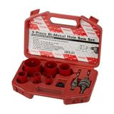 Bi-Metal Panç Takımı - 9`lu Set (19-57 Mm), Ahşap Için, Çantalı - Tek Ebat