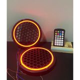 Bi Moda 1 Takım 16 cm (2 Adet) Noen Rgb LED Midrange Kapağı Işıklı Midrange Hoparlör Kapağı Kumanda Adaptör