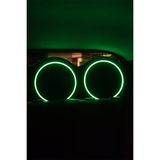 Bi Moda 1 Takım 20 Cm(2 Adet)Neon Rgb LED Midrange Kapağı Işıklı Midrange Hoparlör Kapağı Adaptör Kumanda