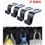 Bi Seyyar 4 Adet Araba Koltuk Arkası Askı - (ClearEyelets)Black-RadiantOrchid