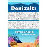 Bi Wini Denizaltı Temalı Eğitici Boyama Kağıdı 2,5 Metre Rulo Çocuklar İçin Eğlenceli ve Öğretici