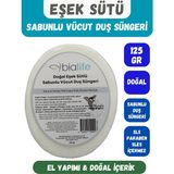 Bia Life Eşek Sütü Özlü Doğal El Yapımı Sabunlu Vücut Duş Süngeri - Beyaz