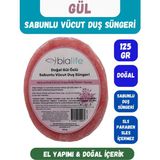 Bia Life Gül Özlü Doğal El Yapımı Sabunlu Vücut Duş Süngeri