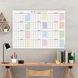 Bi'aldım 2026 -2027 Akademik Duvar Takvimi, Eylül Başlangıçlı, Academic Wall Calendar, Pastel Gökkuşağı Renkler - 50x35cm Boyut