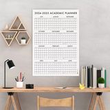 Bi'aldım 2026 -2027 Akademik Duvar Takvimi, Temmuz Başlangıçlı, Academic Wall Calendar - Siyah - Beyaz - 35x50cm Boyut