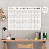 Bi'aldım 2026 -2027 Akademik Duvar Takvimi, Temmuz Başlangıçlı, Academic Wall Calendar - Siyah - Beyaz - 70x100cm Boyut