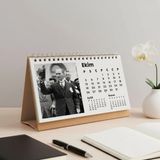 Bi'aldım 2026 Atatürk Masa Takvimi | Özel Siyah Fotoğraflı | Cumhuriyet Temalı Masaüstü Takvim - Kahverengi - Tek Ebat