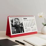 Bi'aldım 2026 Atatürk Masa Takvimi | Özel Siyah Fotoğraflı | Cumhuriyet Temalı Masaüstü Takvim - Kırmızı - Tek Ebat