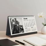 Bi'aldım 2026 Atatürk Masa Takvimi | Özel Siyah Fotoğraflı | Cumhuriyet Temalı Masaüstü Takvim - Tek Ebat
