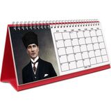 Bi'aldım 2027 Atatürk Fotoğraflı Takvim, Aylık Planlayıcı Takvim, Çift Taraflı Takvimi - 1 Adet - Siyah