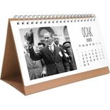 Bi'aldım 2027 Atatürk Takvimi - Atatürk Fotoğraflı 2027 Masa Takvimi - Kahverengi - 1 Adet