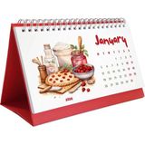 Bi'aldım 2027 Masa Takvimi, Vintage Fırın ve Mutfak Sanatları Takvimi, 2027 Desk Calendar, Vintage Baking Calendar 2027 - 1 Adet - Siyah