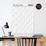 Bi'aldım 2027 Yıllık Planlayıcı Duvar Takvimi, Aylık Planlayıcı Aile Takvimi, Siyah Beyaz Takvim - 50x70cm Boyut
