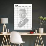 Bi'aldım Atatürk Duvar Takvimi, Atatürk Takvimi 2027, Atatürk Fotoğraflı Takvimi, 100. Yıl Takvimi - 70x100cm Boyut