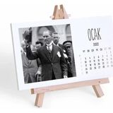 Bi'aldım Atatürk Fotoğraflı 2027 Takvim Şövale Masa Takvimi - 1 Adet