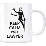 Bialdım Avukatlara Özel Kupa Keep Calm I'm A Lawyer Adalet Heykeli
