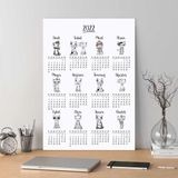Bi'aldım Kedili Poster Takvim, 2027 Kedili Duvar Takvimi - 70x100cm Boyut