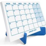 Bi'aldım Mavi Renkli Aylık Planlama 2027 Takvim, 2027 Masa Takvimi, Blue Color Monthly Planner Calendar - 1 Adet