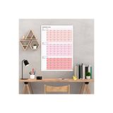 Bialdım Tarihsiz Üç Aylık Duvar Takvimi, 90 Günlük Plan, Duvar Planlayıcı, Pembe Renk - 70X100 cm