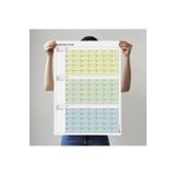 Bialdım Tarihsiz Üç Aylık Duvar Takvimi, 90 Günlük Plan, Duvar Planlayıcı, Yeşil Renk - 50X70 cm