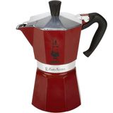 Bialetti 4943 6 Fincan Kapasiteli Moka Express Kırmızı Espresso Kahve Pişiricisi