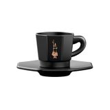 Bialetti - 4'lü Espresso Fincan Seti - Sekizgen Tasarım - Siyah Renk - Porselen