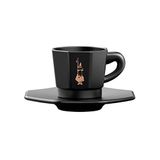 Bialetti - 4'lü Espresso Fincan Seti - Sekizgen Tasarım - Siyah Renk - Porselen