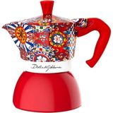 Bialetti Dolce Gabbana Kırmızı Çelik Indüksiyon Taban 2 Cup Moka Pot - Standart