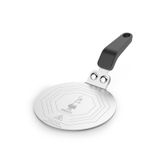 Bialetti - İndüksiyon Ocak Isı Difüzörü - 13cm - 1 ila 9 Cups Aralığı İçin Uygundur - Paslanmaz Çelik Gövde - Bakalit Sap - Halka Plaka - Adaptör Plakası