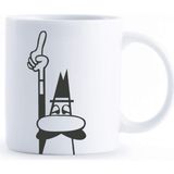 Bialetti - Kupa - Mug - 250ML - Bialetti Ikonik Bıyıklı Adam Desenli - Porselen - Standart - Renkli