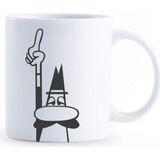 Bialetti - Kupa - Mug - 250mL - Bialetti İkonik Bıyıklı Adam Desenli - Porselen