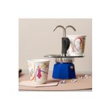 Bialetti Mini Express Moka Pot Kandinsky ve 2 Espresso Fincanı