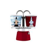 Bialetti Mini Express Mokapot Magrite Ve 2 Espresso Fincanı - Kırmızı